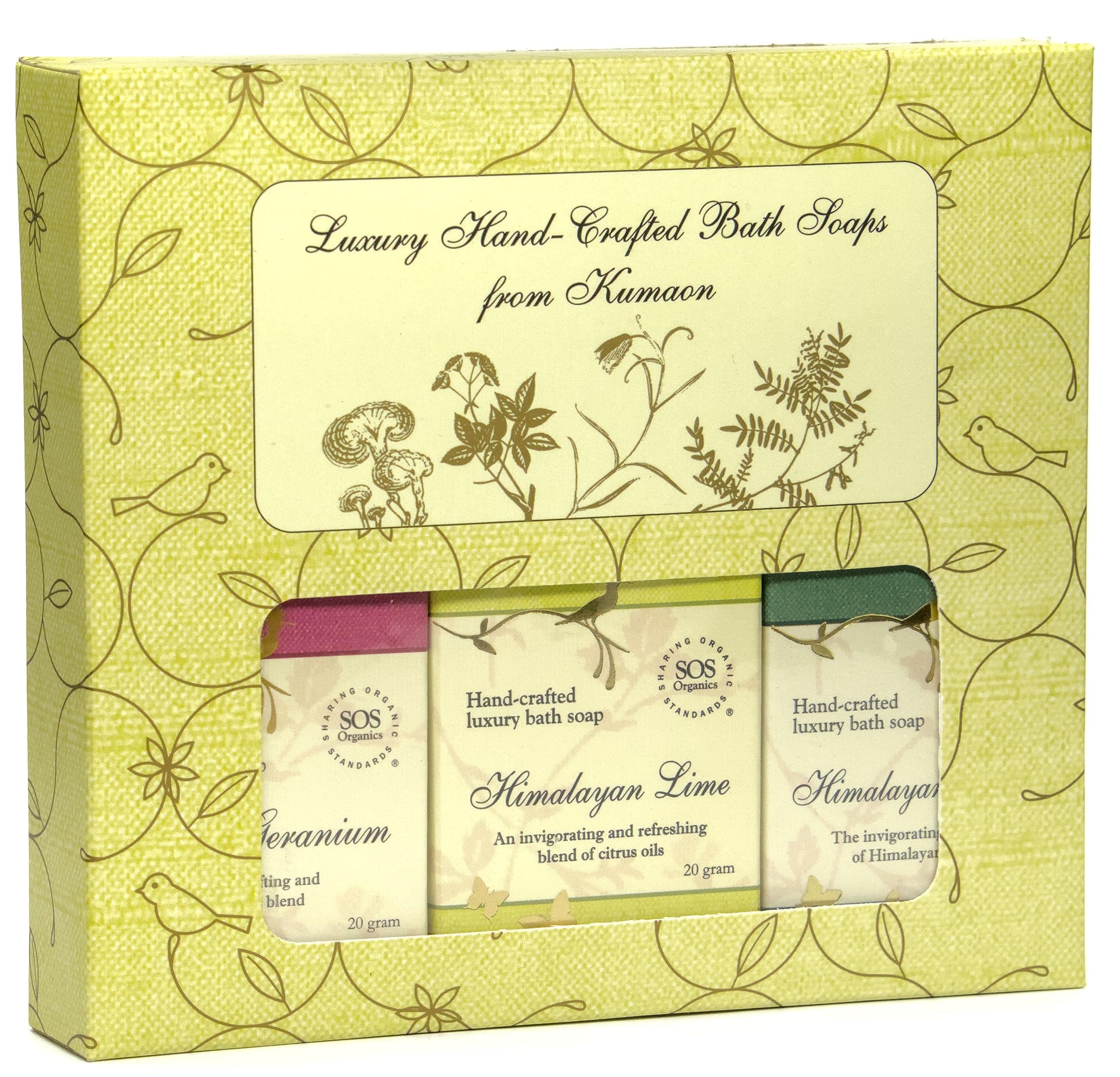 SOS Organics Assorted 100% Natural Handmade Bath Soap Gift Set (Pack Of 12, 20 gm Each)