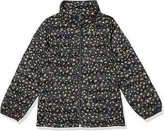Amazon Essentials Girls and Toddlers' Lightweight Water-Resistant Packable Mock Puffer Jacket