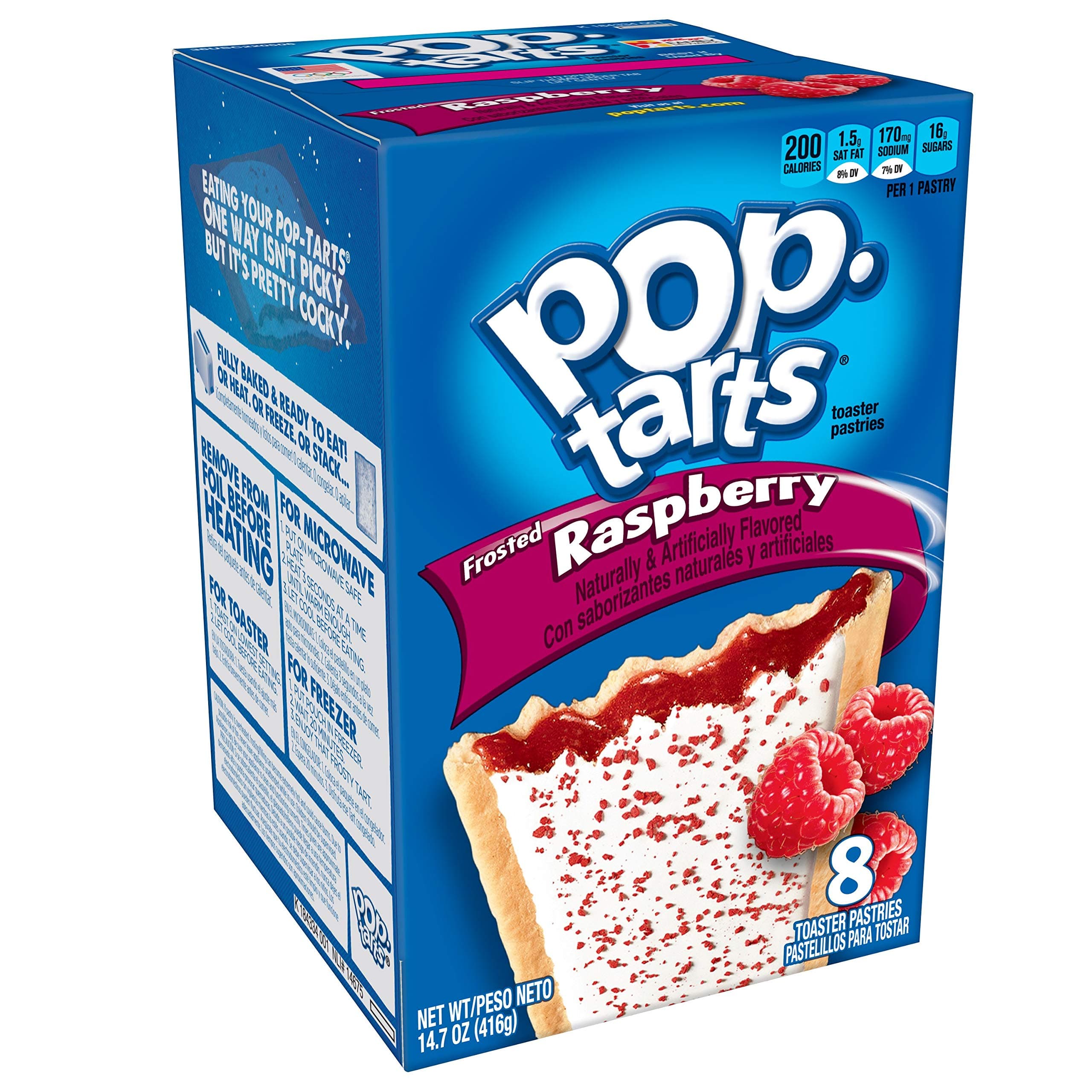 Kellogg's Pop Tarts Frosted Raspberry, 8 Counts 416 g