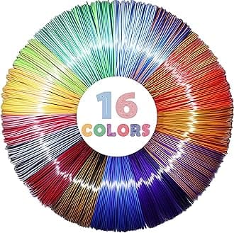 MIKA3D 2 Dual Color in 1 Silk PLA Filament Refill Sample Pack, 16 Different Dual Color Silk PLA, Each 4 Meter Length, Total 64m Silk Shiny Dual Color PLA 3D Printer 3D Pen Filament