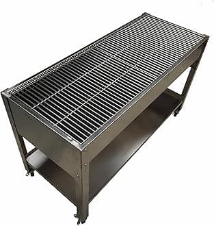 SunshineBBQs Large Catering Commercial Charcoal BBQ with 6mm Stainless Steel Grills 121cm x 50cm