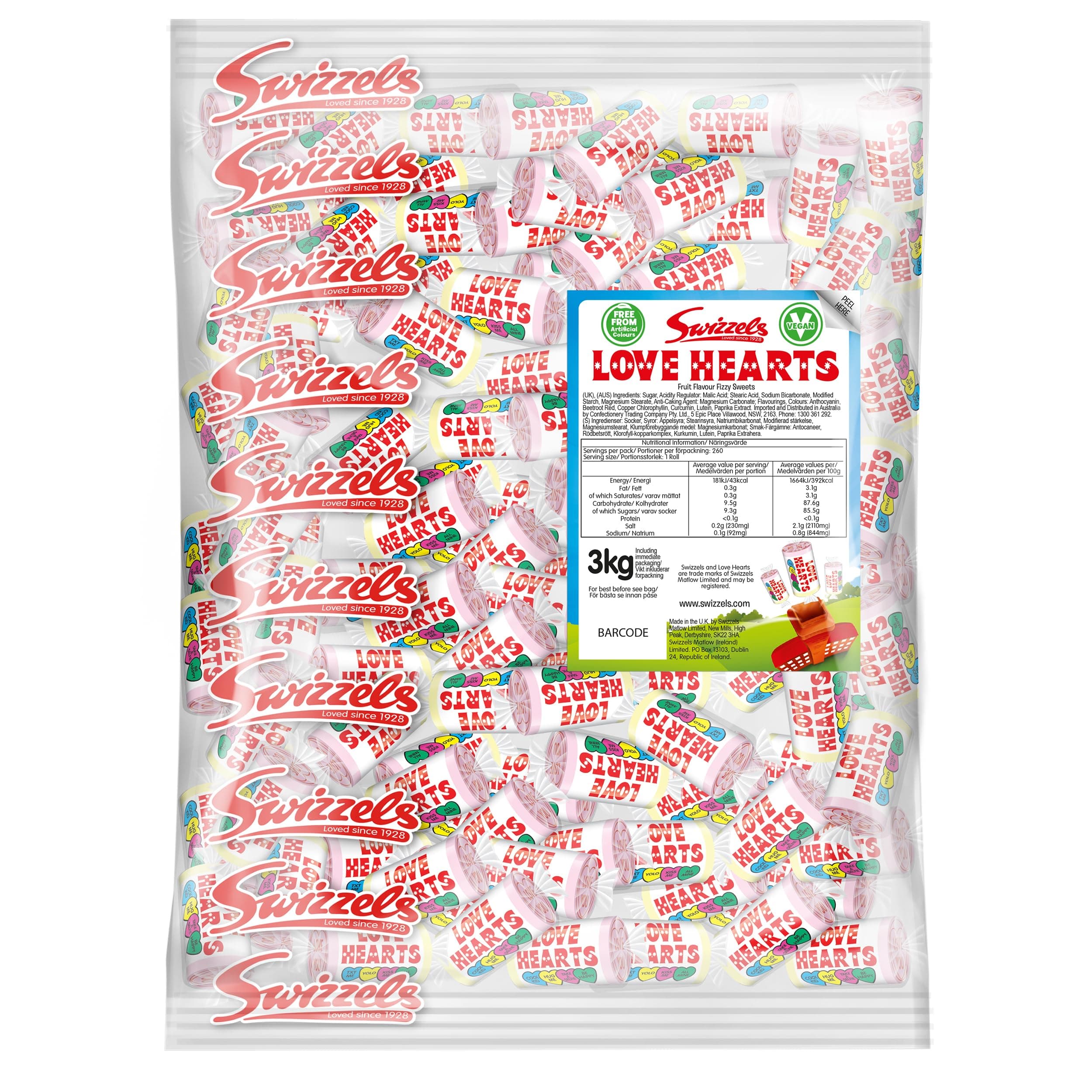 Matlow Love Hearts Mini Roll Sweets 3 kg