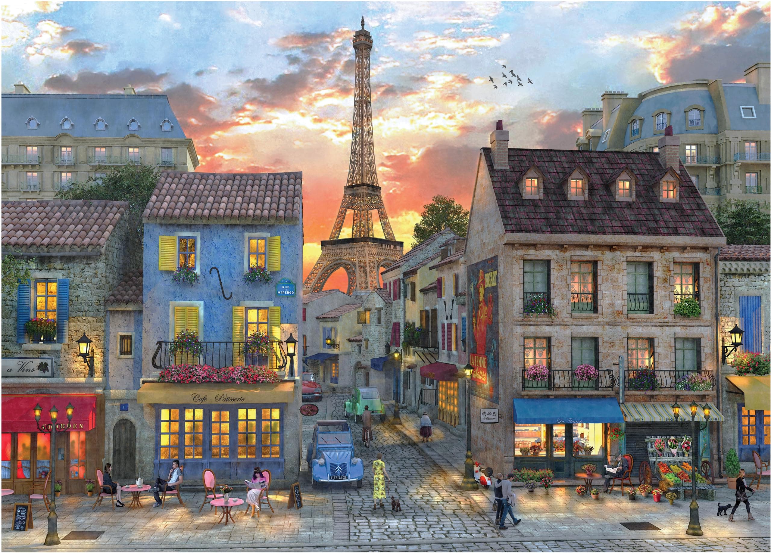 Peter Pauper Press Evening in Paris 1000 Piece Jigsaw Puzzle