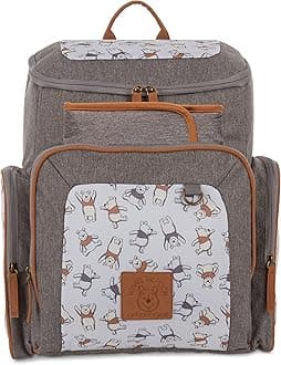 DisneyCudlie Baby Boys Jartop Backpack Diaper Bag in Winnie The Pooh Print, 16 Inch, Includes Changing Pad