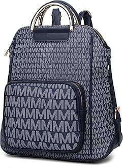 MKF Collection Signature Women Backpack, Vegan Leather Travel Bag Top-Handle Fashion Daypack Business Work Bag by Mia K