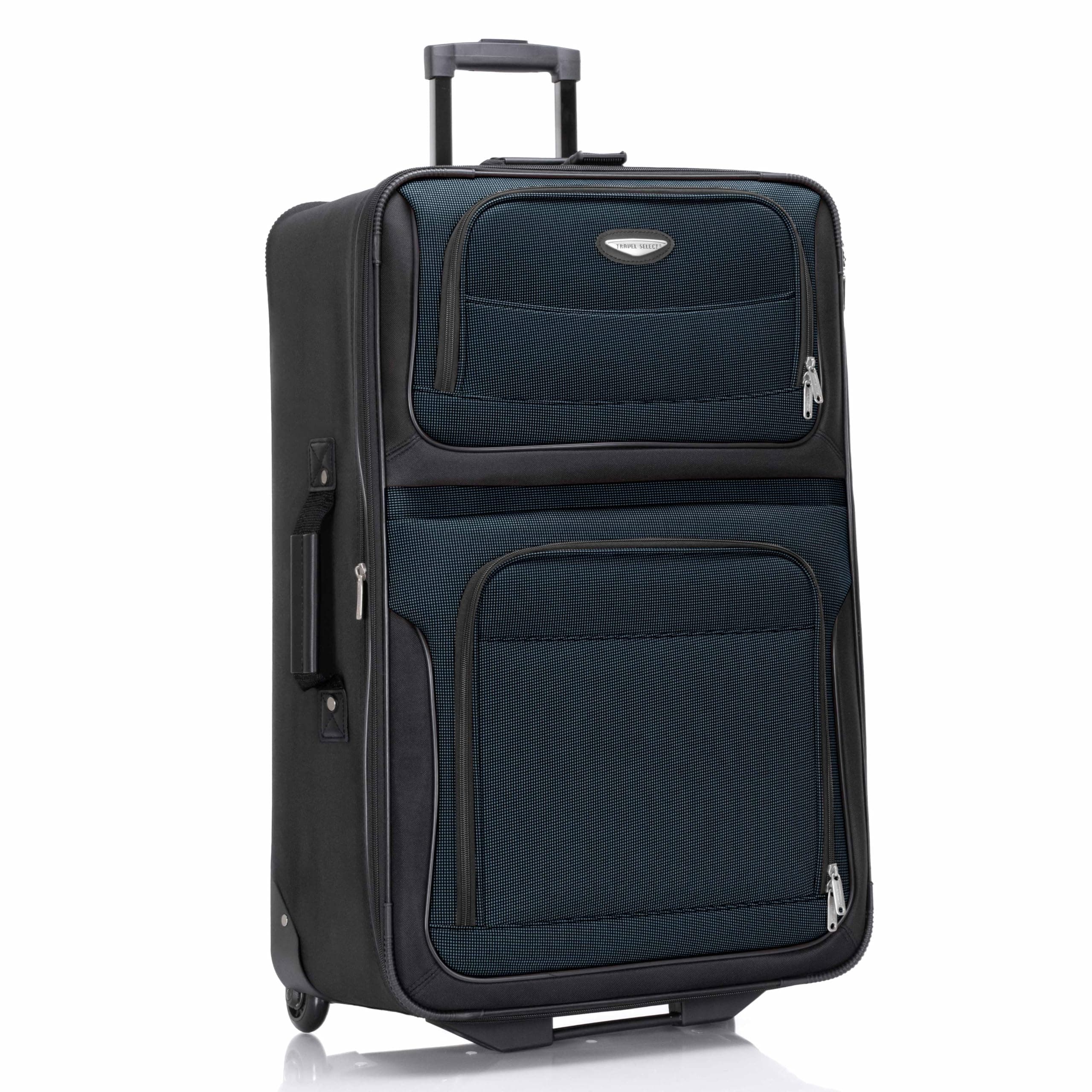 Amsterdam Softside Expandable Luggage with Rolling Wheels, Navy, 29-Inch Large