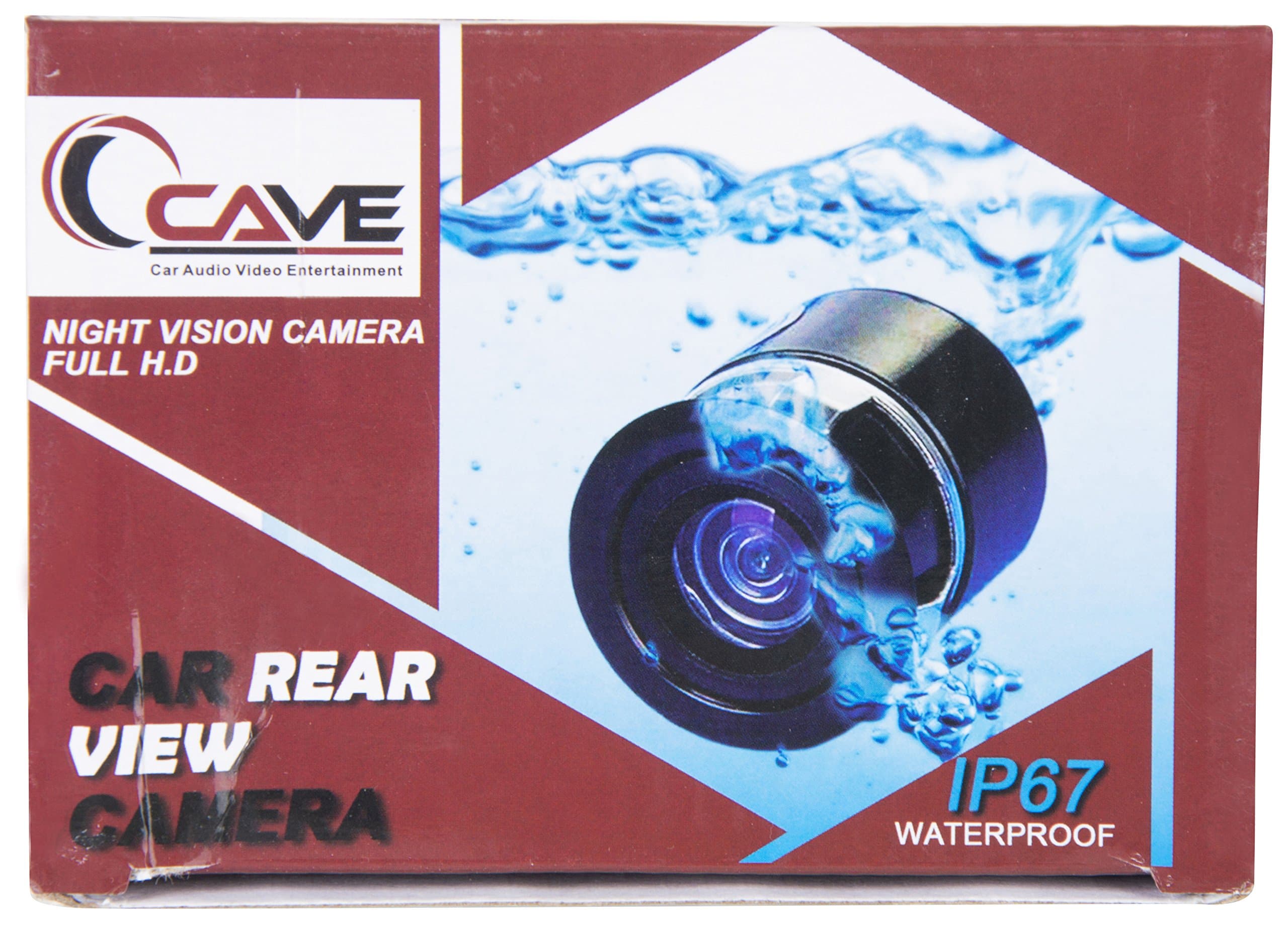 Cave Waterproof Car Rear View Night Vision Camera for Car / 4-Wheeler (Black, Cave 22)
