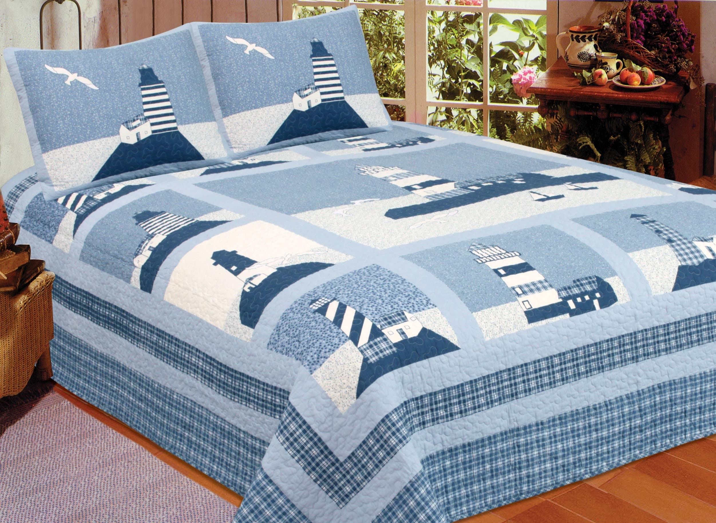American Hometex, Lighthouse Twin Quilt Set