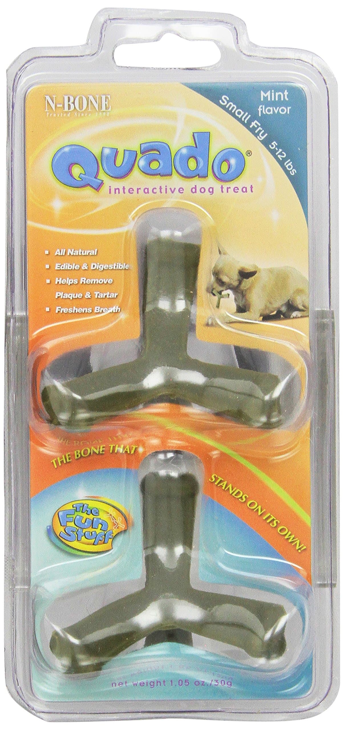 N-Bone Quado Interactive Dog Chew Treat, Mint Flavor