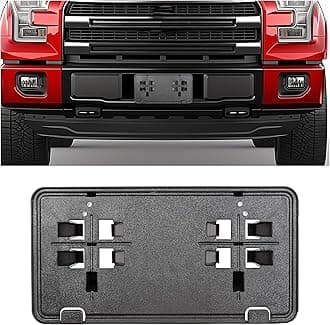 ECOTRIC Front Bumper License Plate Delete Bracket Vanity Mount for 2015-2017 Ford F-150