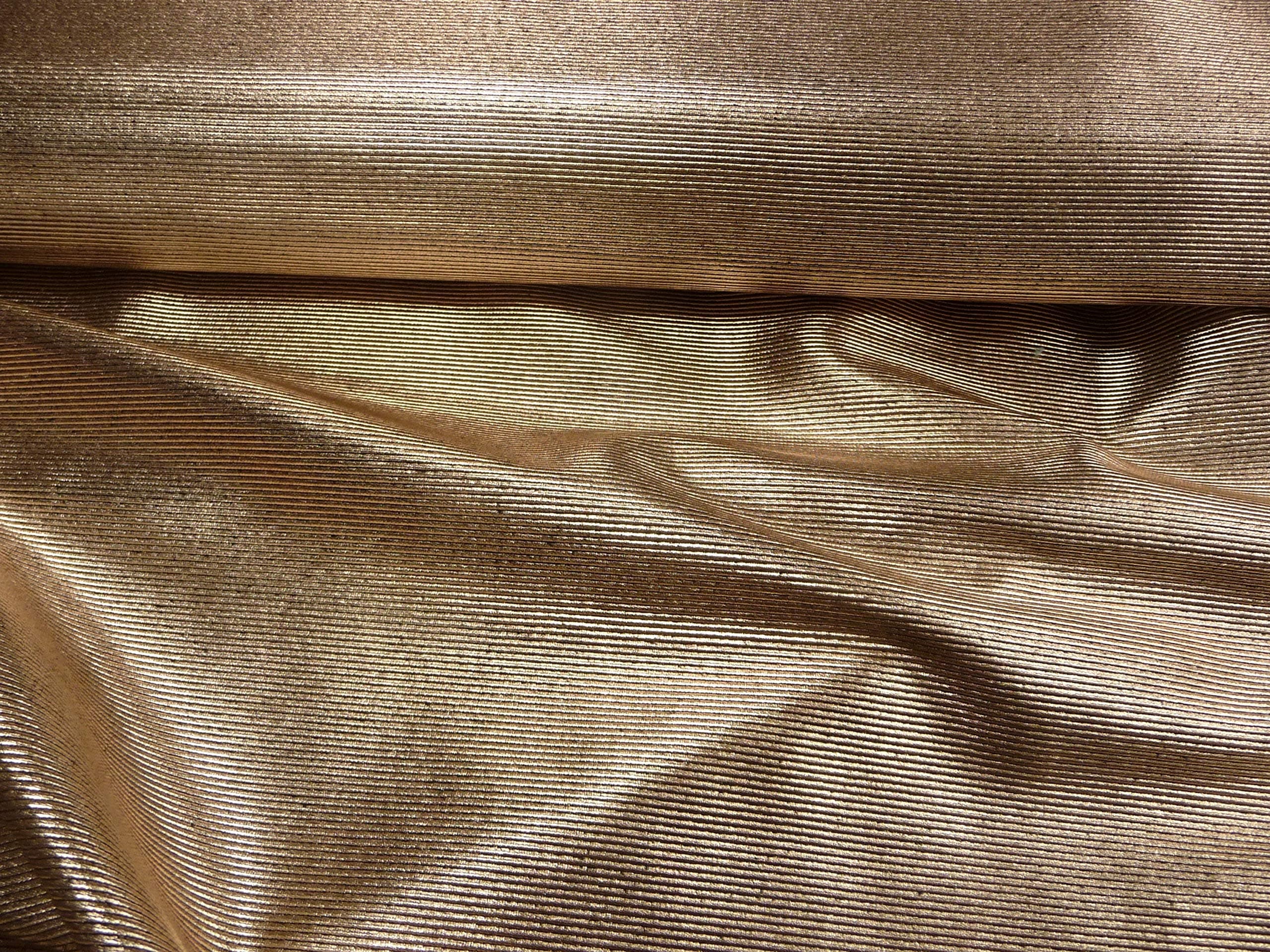 29,99 €/Meter BURDA STYLE GOLD Horizontal Stripes Fabric By the Yard Polyester + Spandex