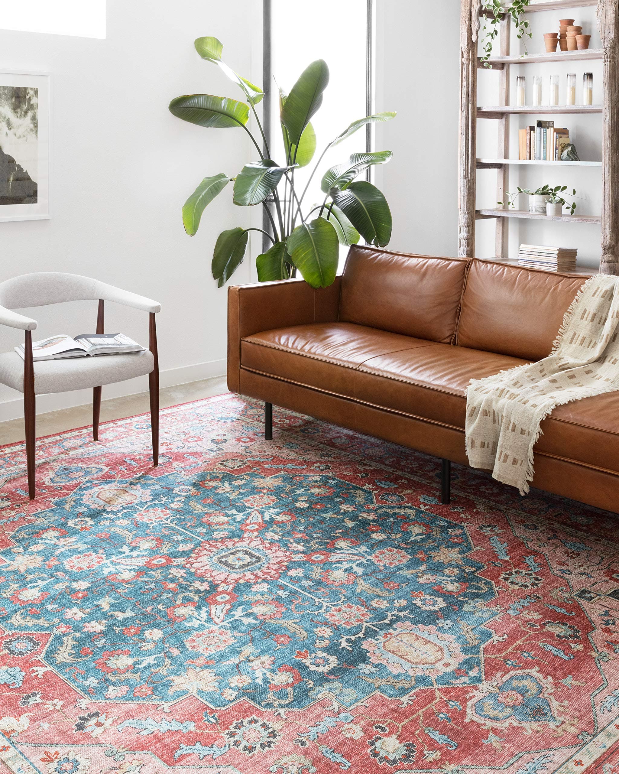 II Skye Collection SKY-05 Brick/Ocean 2'-3" x 3'-9" Accent Rug