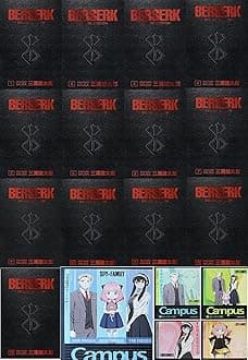 Berserk Deluxe Edition Series 13 Books Collection + Kokuyo limited Edition Manga Notebook Set (vol 1-13)