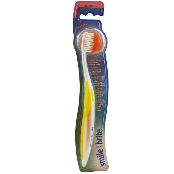 Smile Brite, V-Wave Toothbrush, Medium, 1 Toothbrush 1 Count