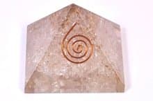 Real Gemstone Fine Quality Pyramids Metaphysical Pyramids 25-30 mm (Clear Quartz Orgonite)