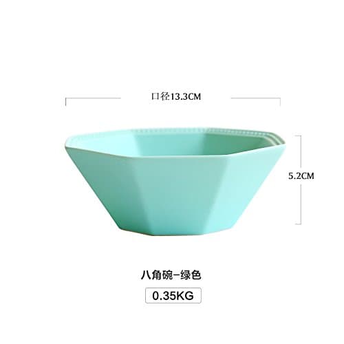 YMFIE Frosted geometric octagonal ceramic tray salad bowl creative tableware,L