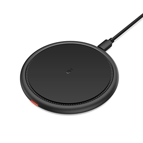 Fast Wireless Charger, 2 Coils Quickly Charging Wireless Qi Charger with Cooling Fan for iPhone 8/8 Plus, iPhone X, Samsung Galaxy Note 8, S8, S8 Plus, S7, S7 Edge, S6 Edge Plus, Note 5 and Other Standard Qi-Enabled Devices (Cooling Hole)