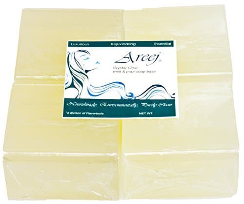 Areej Hypo-Allergenic Biodegradable Crystal Clear Soap Base made with 100% Pure Natural Glycerin - 10 Pounds by Flavortools