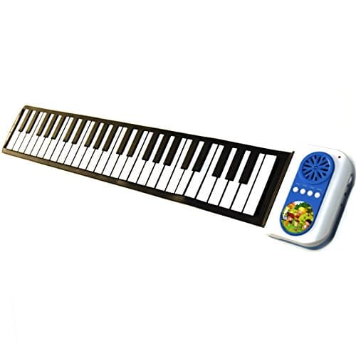 ELECITI Children's Electronic Piano Elastic with Demo Function, Rhythms, Melodies, Tones, Built-in Speaker