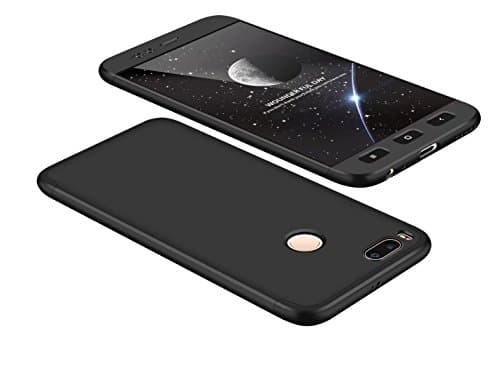 Xiaomi Mi 5X/Xiaomi Mi A1 Case black 360° Protective Cover PC Hard Shell Anti-Shock Shockproof Full Body Protective Anti-Scratch Bumper 360 Degree Full-Cover Case Matte Protection Case 3 in 1