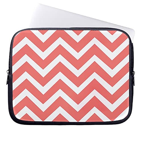 Bhdangfds Stripe Chevron Pattern Pink White ZigZag Patten Laptop Sleeve 13 Inch Macbook Air 13 Case Macbook Pro 13 Sleeve and 13.3 Inch Laptop Bag