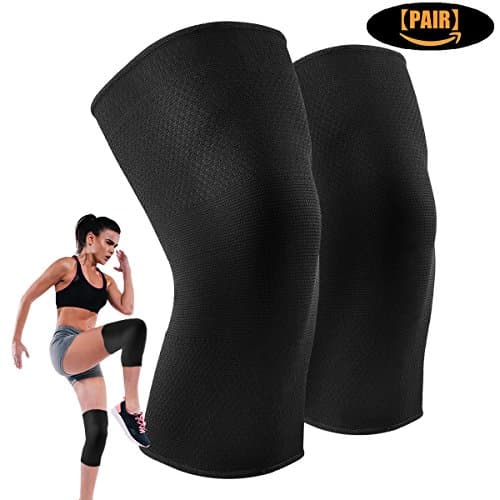Knee Support, Compression Knee Sleeve for Meniscus Tear, Knee Brace Strap, Protector Wrap for Pain Relief, Arthritis, ACL, Sports and Injury Recovery, Breathable Neoprene Sleeve (Black, Small)