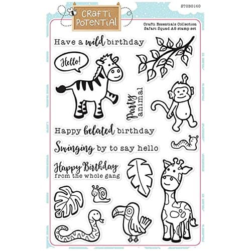 Crafti Potential A5 Stamp Set Safari Squad Crafti Essentials