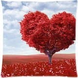 Anime pillow case caver Beautiful Love Tree Printed Custom Zippered Pillow Cases 18X18 for Bed And Sofa