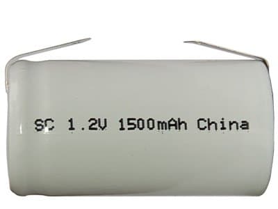 100 X Sub-C 1500 Mah Nicd Batteries With Tabs