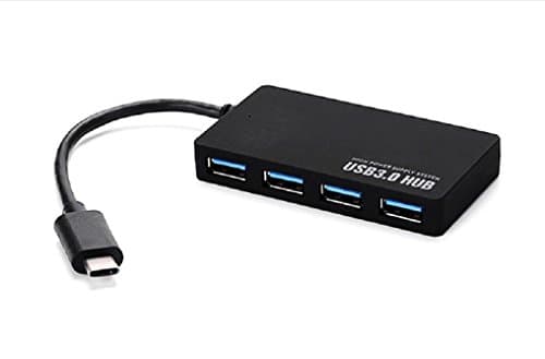 4-Port Portable USB 3.0 Hub for Macbook, Mac Pro / mini, iMac, Surface Pro, Mobile HDD, XPS, Notebook PC and More USB C Devices