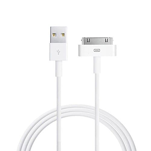 30 Pin Cable, 6ft iPad/iPod Dock 30 Pin Connector to USB Cable Charging Cord Cables for iPhone 4/4s, iPhone 3G/3GS, iPad 1/2/4, iPod (6ft iPad Cable White)