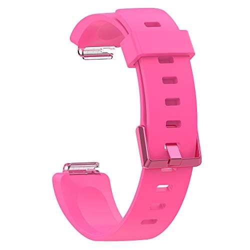 Gyswshh Solid Color Soft Silicone Watch Strap Wristband for Fitbit Inspire/Inspire HR Pink