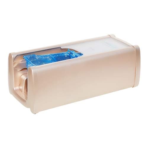 Feifei Drag Type Smart Shoe Cover Machine + 100 Plastic Shoe Covers Disposable Foot Cover Film Machine Non-Slip (Color : Gold)