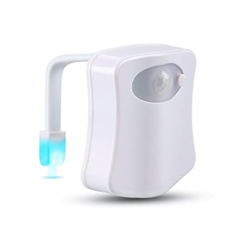 Uigos Motion Activated Toilet Night Light - Two Modes with 8 Color Changing - Sensor LED Washroom Night Light - Fits Any Toilet