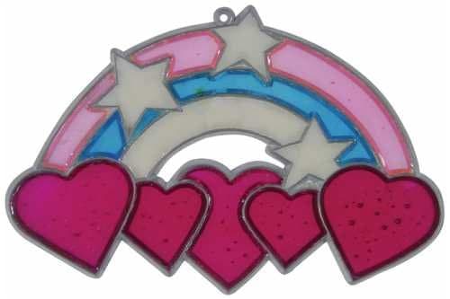 Glow In The Dark-Rainbow W/Hearts