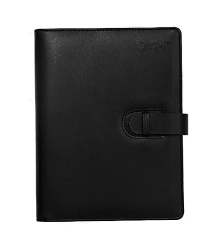 EVIICC Business Notebook Leather Journal Refillable Hardcover A5 Notepad 180 Pages with Inner Pocket Pen Holder