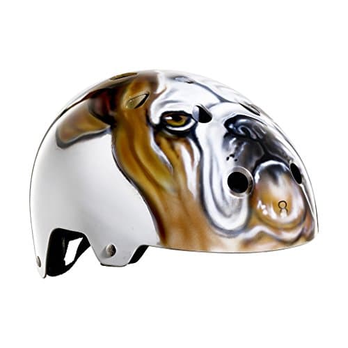 Triple Eight Helmet for Skate, Biking, Inline Skating, Rollerblading, Scooters | Custom Painted Bulldog | Triple Eight Dual Certified Helmet with EPS Liner (Size XS/S)