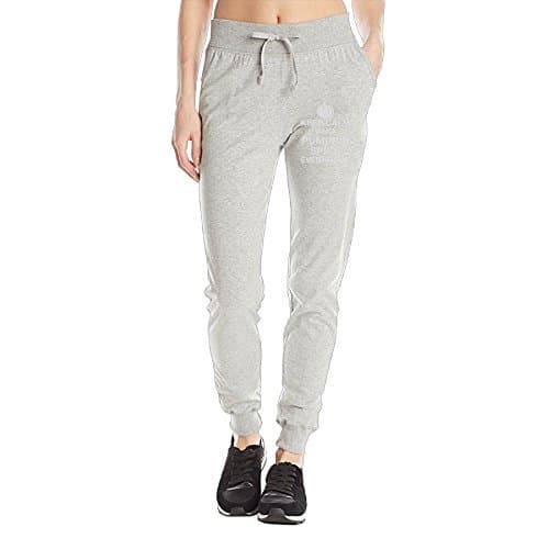 TeeStars - Keep Calm And Pumpkin Spice Women's Athletic Training Sweat Track Active Yoga Lounge Workout Fleece Warm Sweatpants With Pockets Ash L