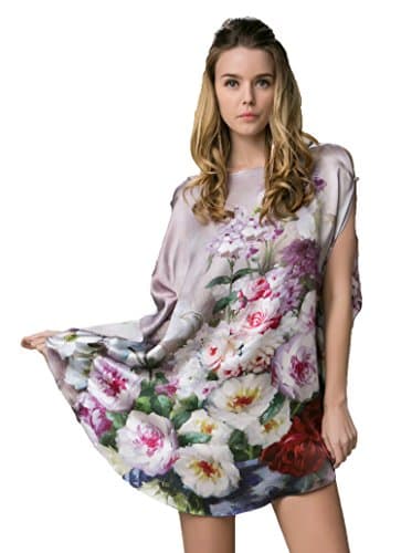 Grace Silk 100% Silk Nightgown, Button Sleeved