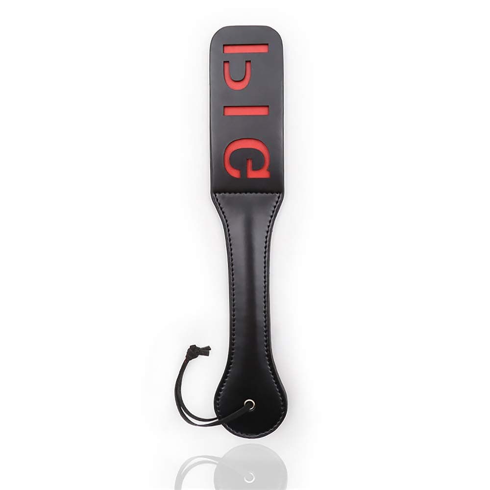 daogong Leather Paddles Rounded Corner 2 Layer Leather Engraved English