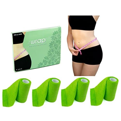 THE WRAP by Zen Jane - The Kit with The Roll - It Works to Tone Tighten & Firm - 4 Ultimate Body Contouring Cream Infused Cloths - Reduce Fat and Trim Down Inches (One Box 4 Rolls)