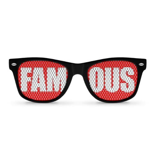 FAMOUS Black Retro Party Sunglasses