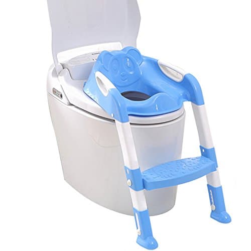 GrowRight Safe and Secure, Adjustable Polypropylene Toilet Potty (Blue_Step)