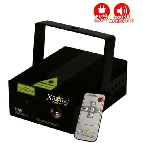 Xstatic Pro Lighting Zues T-ML200 MINI RED & GREEN LASER W/ 3X 1 WATT HIGH POWER RGB LED AND REMOTE CONTROL INCLUDED