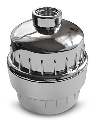 Detachable / Removable Chlorine Shower Head Filter – Chrome Wall Mounted - Hard Water Softener / Purifier - Best Used for Dry Hair / Skin