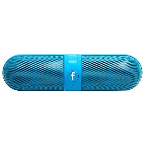 Wireless Bluetooth Speakers, Portable Stereo Bluetooth Speakers with HD Audio and Surround Sound,The pill Car outdoors FM Radio AUX USB TF Card Mic speaker for IOS -Updated Version (Blue)