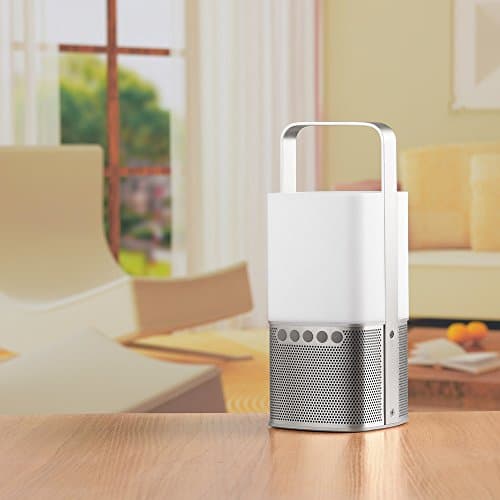 Bluetooth Speaker Table Lamp, PowerBeauty Bedside Lamp with Wireless Speaker, Dimmable Warm White Light & Color Changing Night Light, USB Charging Outdoor Speaker Camping Light with 4400mAh Power Bank