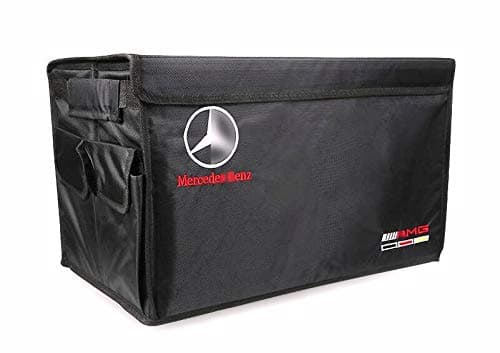 YI MEI DA Auto Trunk Organizer Collapsible Portable Multi Compartments Storage Container for Mercedes-Benz Accessories,Black