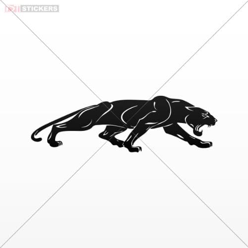 Decals Black Panther Attack Size: 5 X 1.5 Inches Black
