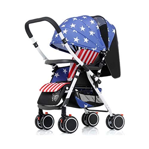 YQCSLS 3-in-1 Stroller Newborn Stroller Stroller Portable Collapsible Front Wheel Shock Absorber 360° Turn Four Seasons Suitable For 0-3 Years Old (Color : Captain America)